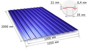 С21 0,4x1000x2000 RAL 5005 синий С21 0,4x1000x2000 RAL 5005 синий